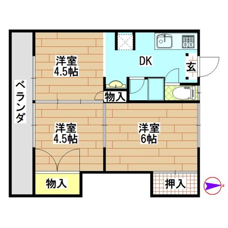 グラムハウスMⅠの物件間取画像